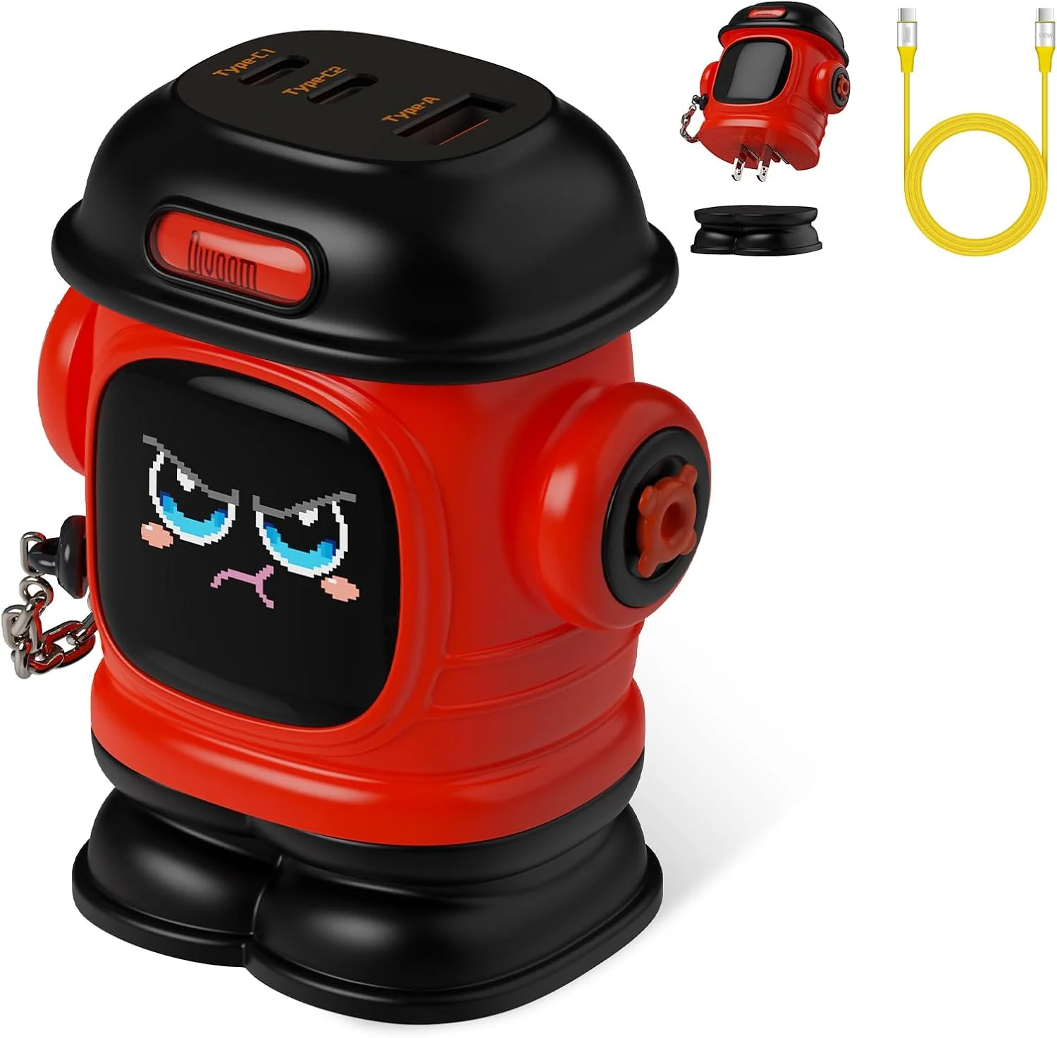 Divoom Dipow-65W Multi-Socket Fast Charger with Pixel Display - Image 7