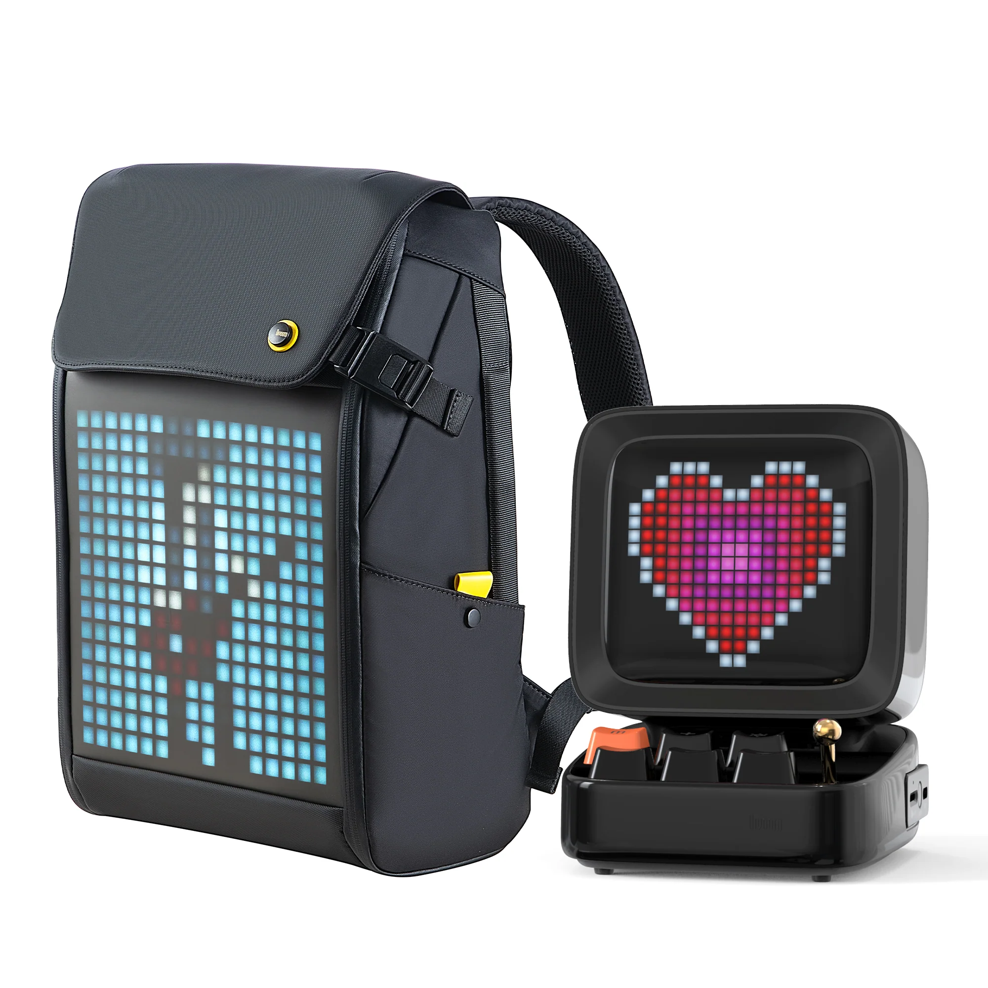 Divoom Ditoo Plus & Pixoo M LED Backpack Pixel Art Bundle - Image 3