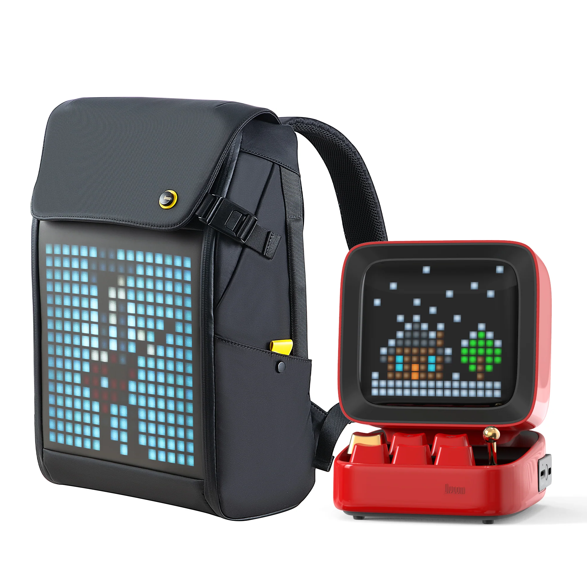 Divoom Ditoo Plus & Pixoo M LED Backpack Pixel Art Bundle - Image 4