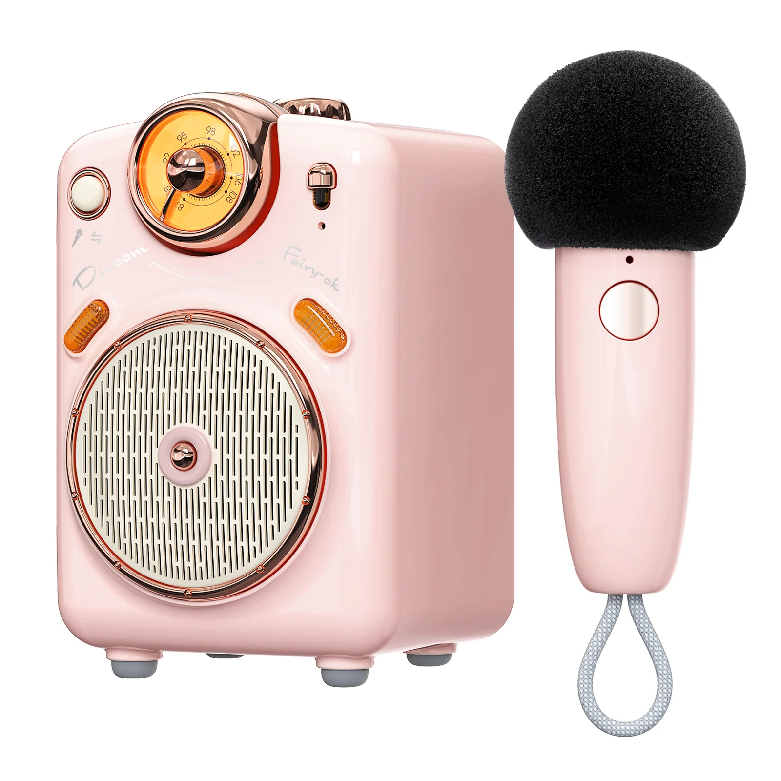 Divoom Fairy-OK Retro Mini Karaoke Speaker with Wireless Microphone - Image 10