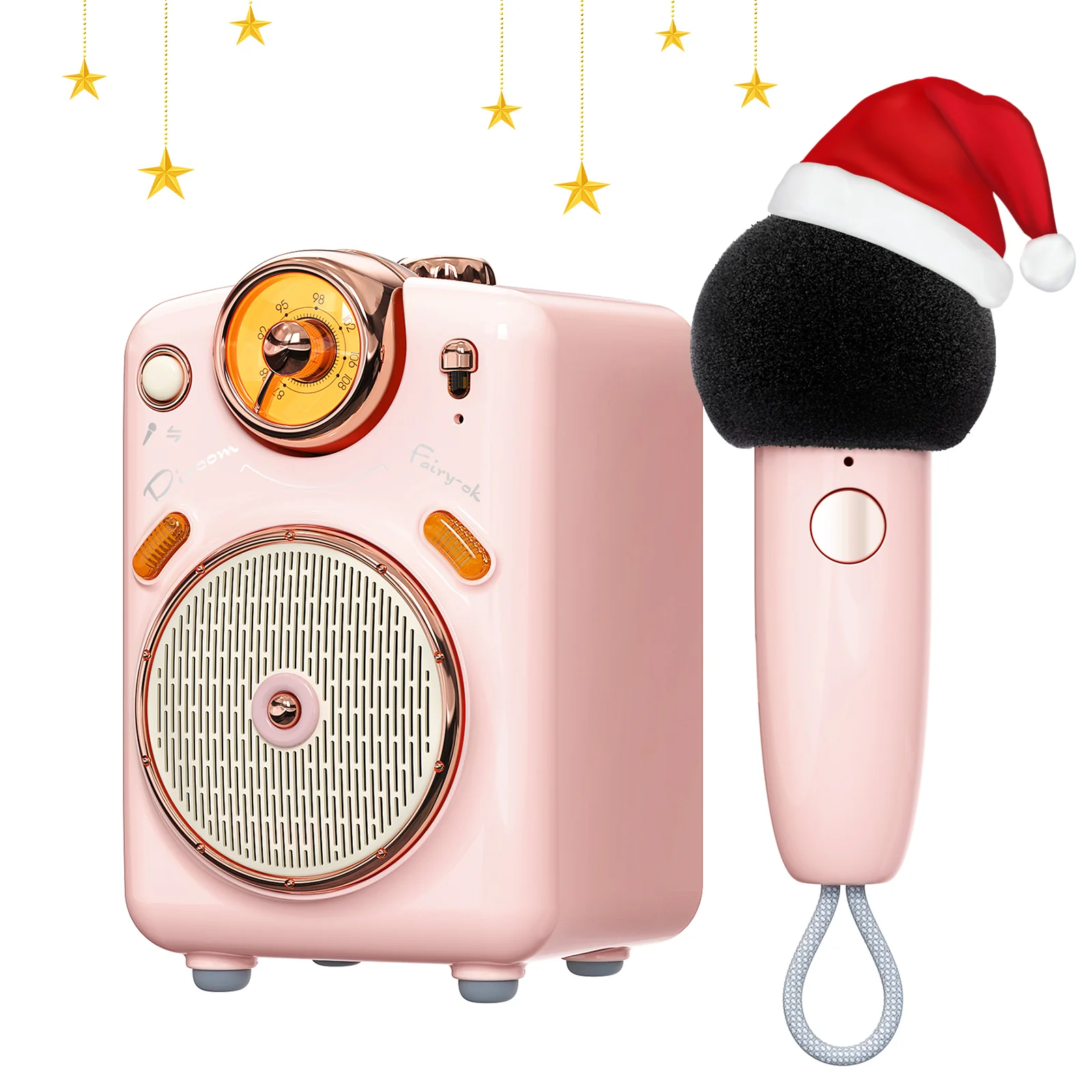 Divoom Fairy-OK Retro Mini Karaoke Speaker with Wireless Microphone - Image 11