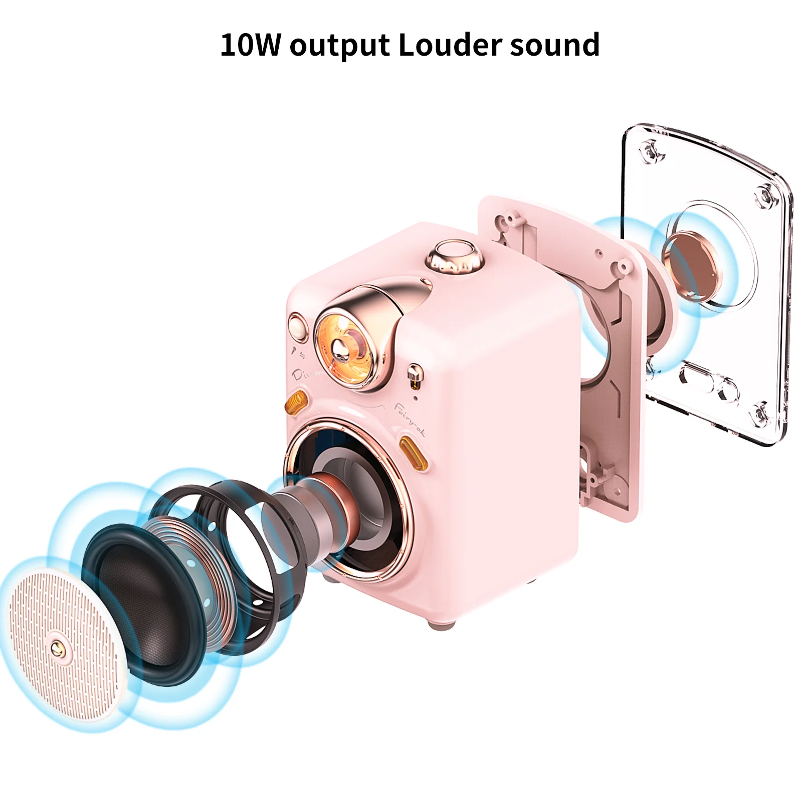 Divoom Fairy-OK Retro Mini Karaoke Speaker with Wireless Microphone - Image 6