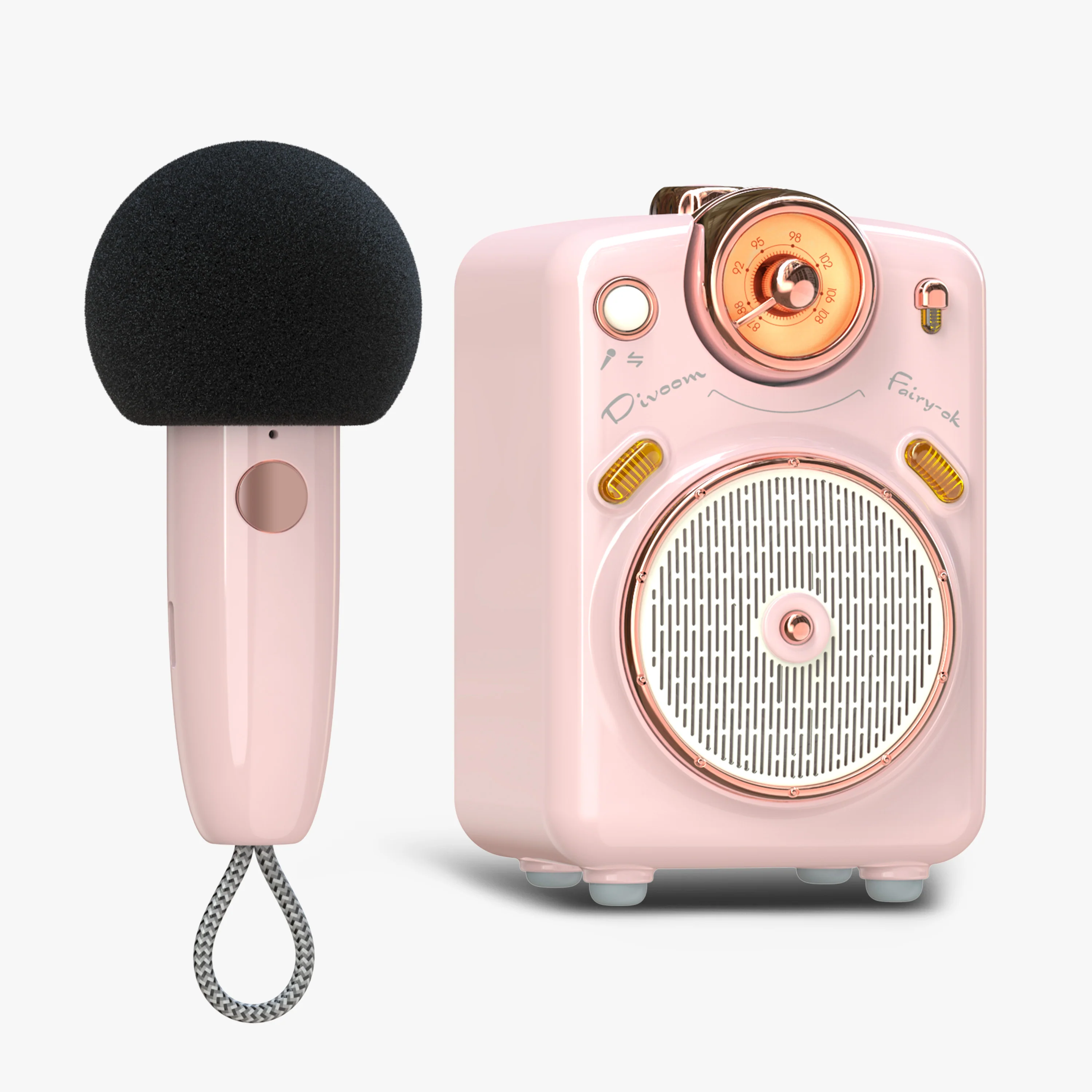Divoom Fairy-OK Retro Mini Karaoke Speaker with Wireless Microphone - Image 7