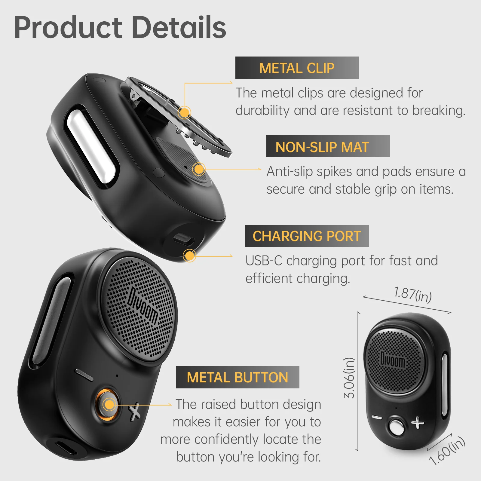Divoom Itour-S Mini Portable Bluetooth Speaker - Image 11