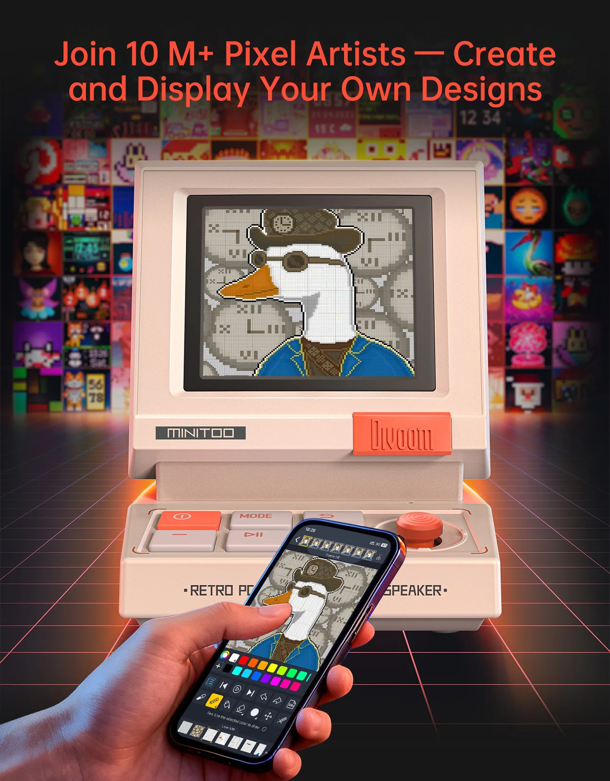 Divoom MiniToo + Ditoo-Pro Summer Pixel Art Bundle - Image 4