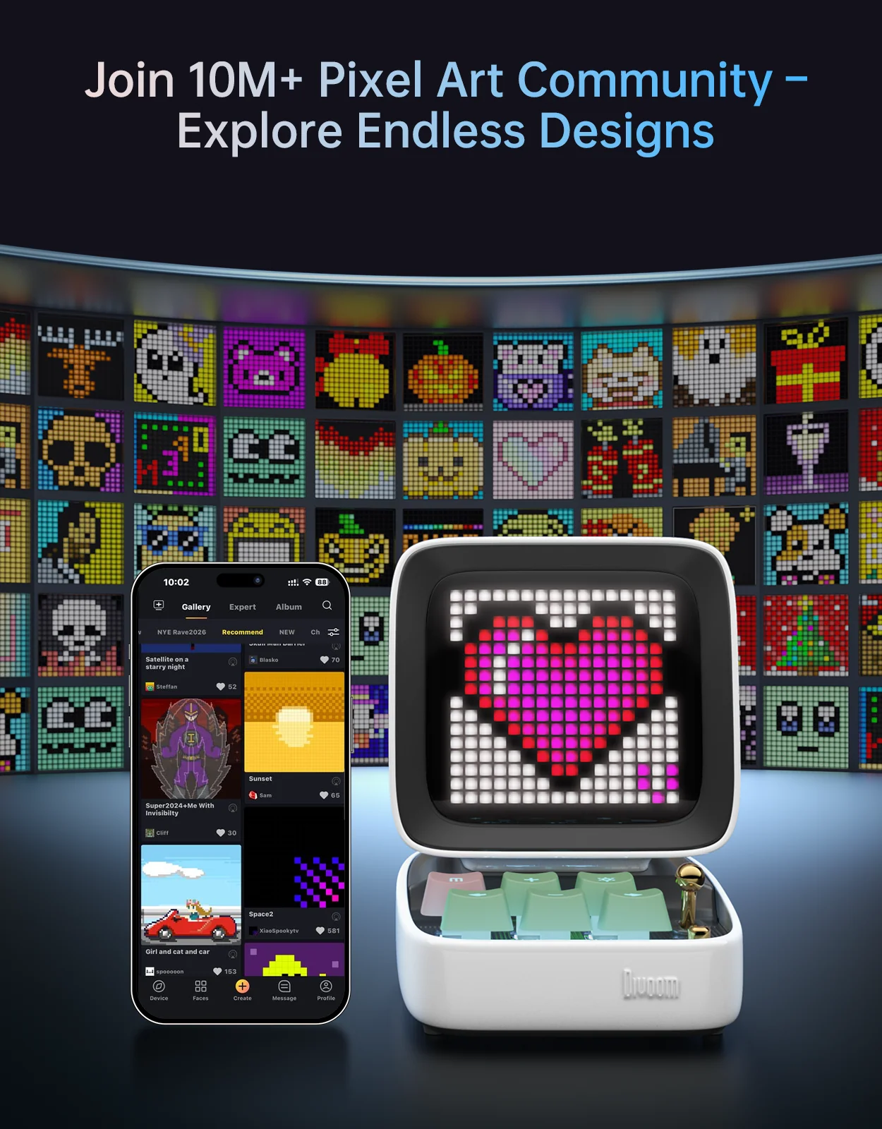 Divoom Pixoo-64Ⅱ + Ditoo-Pro Summer Pixel Art Bundle - Image 36