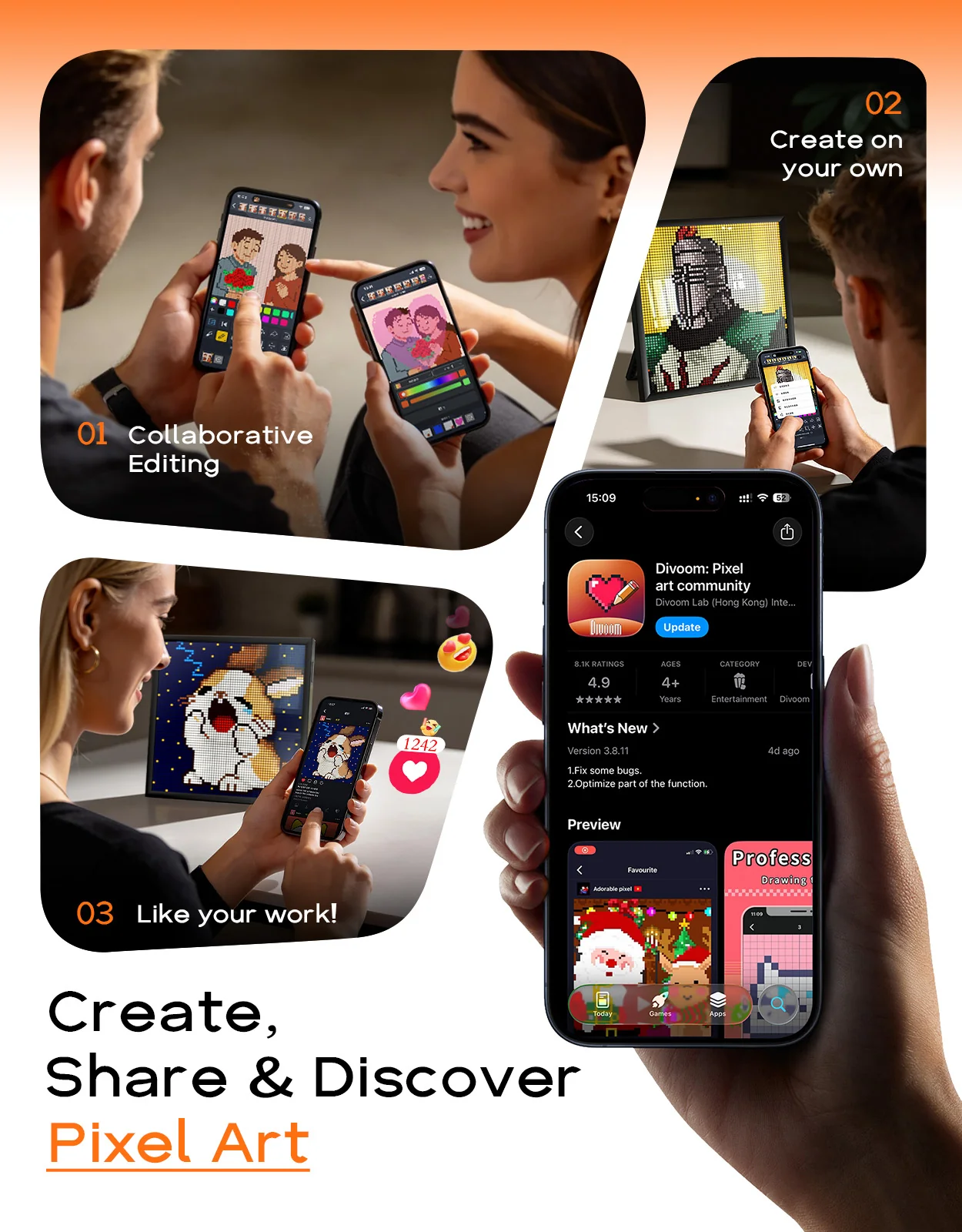 Divoom Pixoo-64Ⅱ + Ditoo-Pro Summer Pixel Art Bundle - Image 5