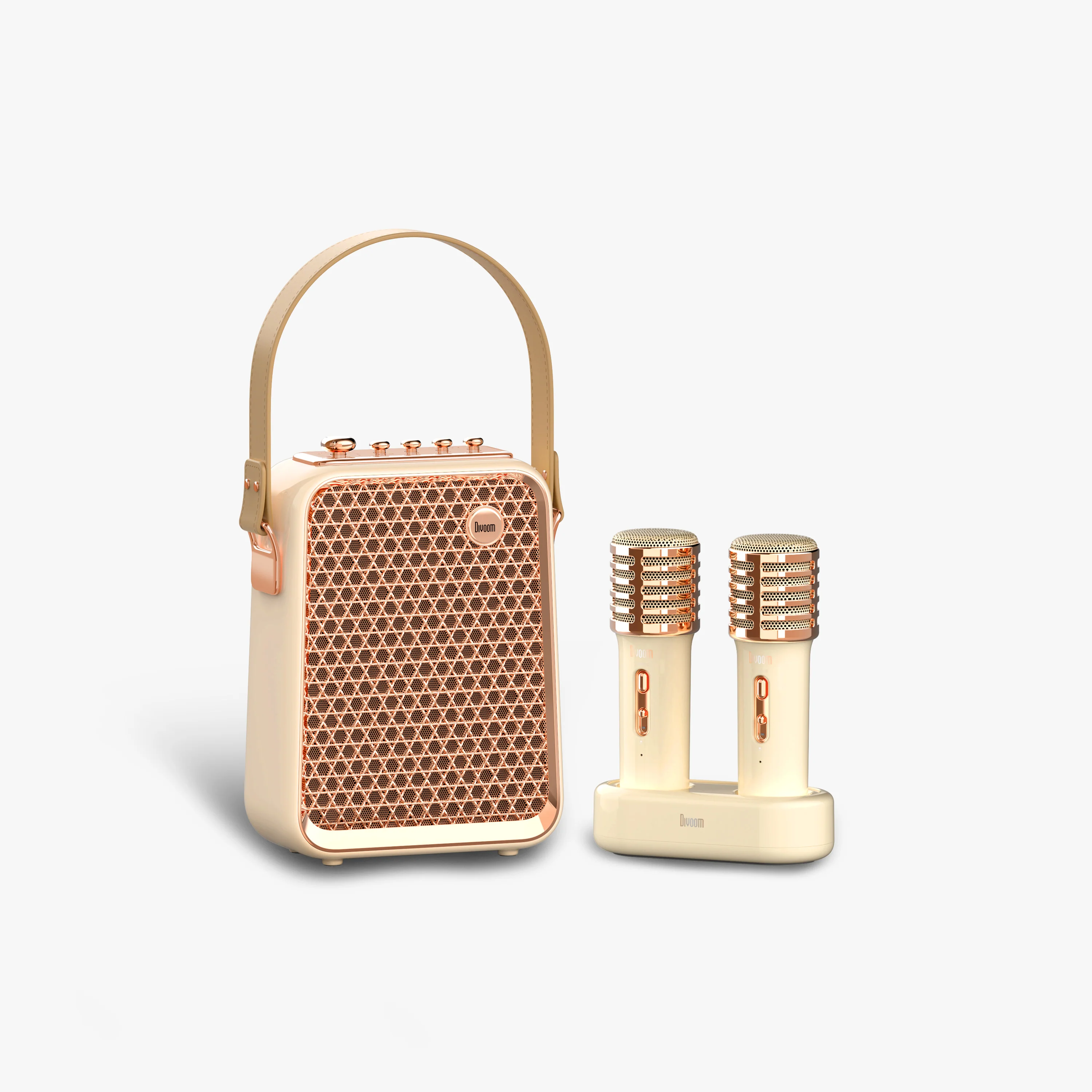 Divoom Songbird-HQ Portable Karaoke Bluetooth Speaker with Dual Wireless Microphones