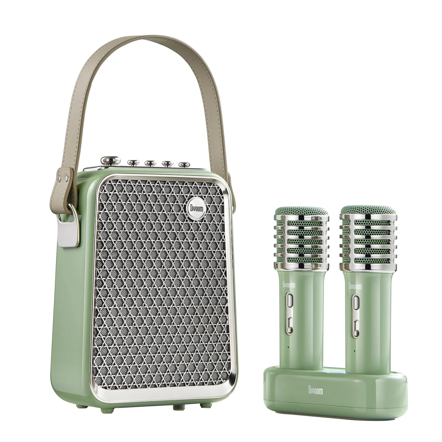 Divoom Songbird-HQ Portable Karaoke Bluetooth Speaker with Dual Wireless Microphones - Image 11