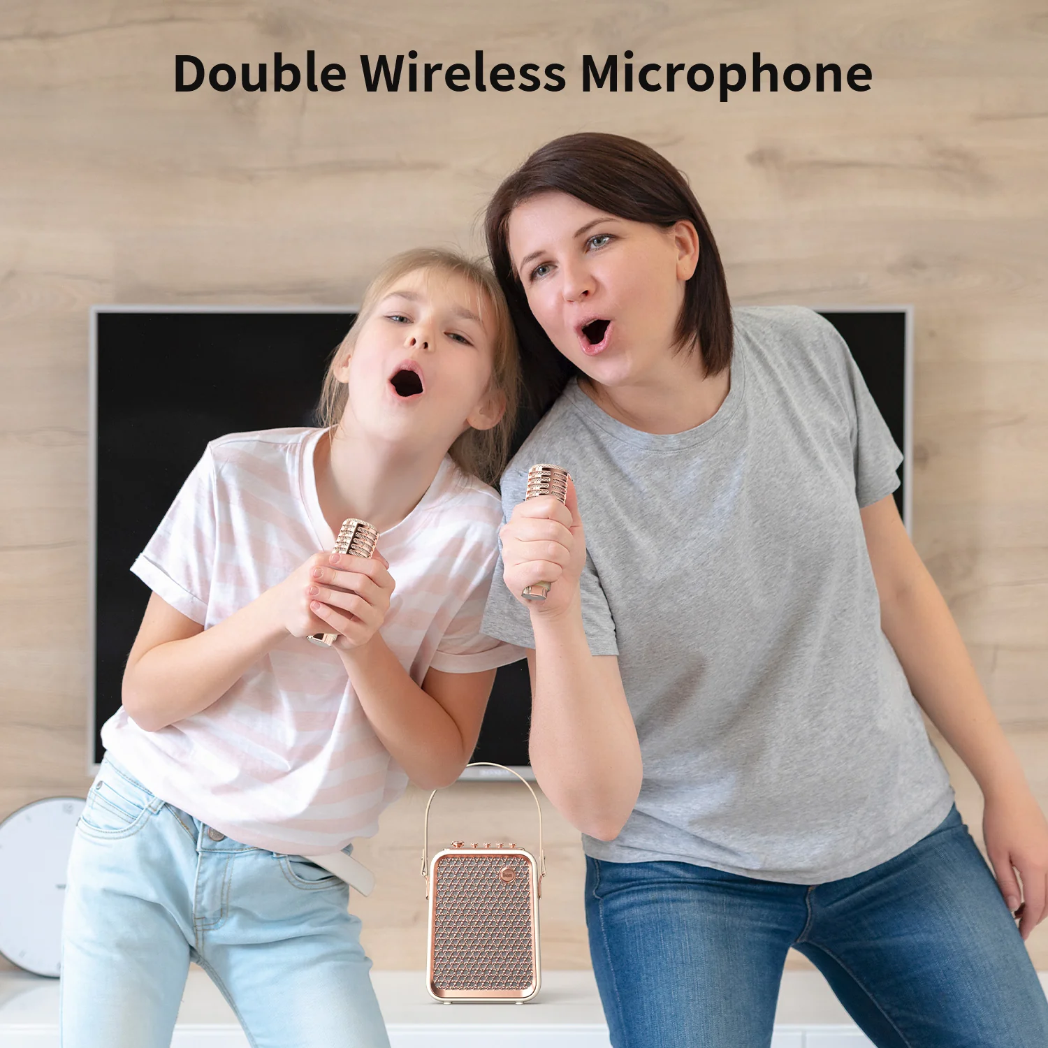 Divoom Songbird-HQ Portable Karaoke Bluetooth Speaker with Dual Wireless Microphones - Image 2
