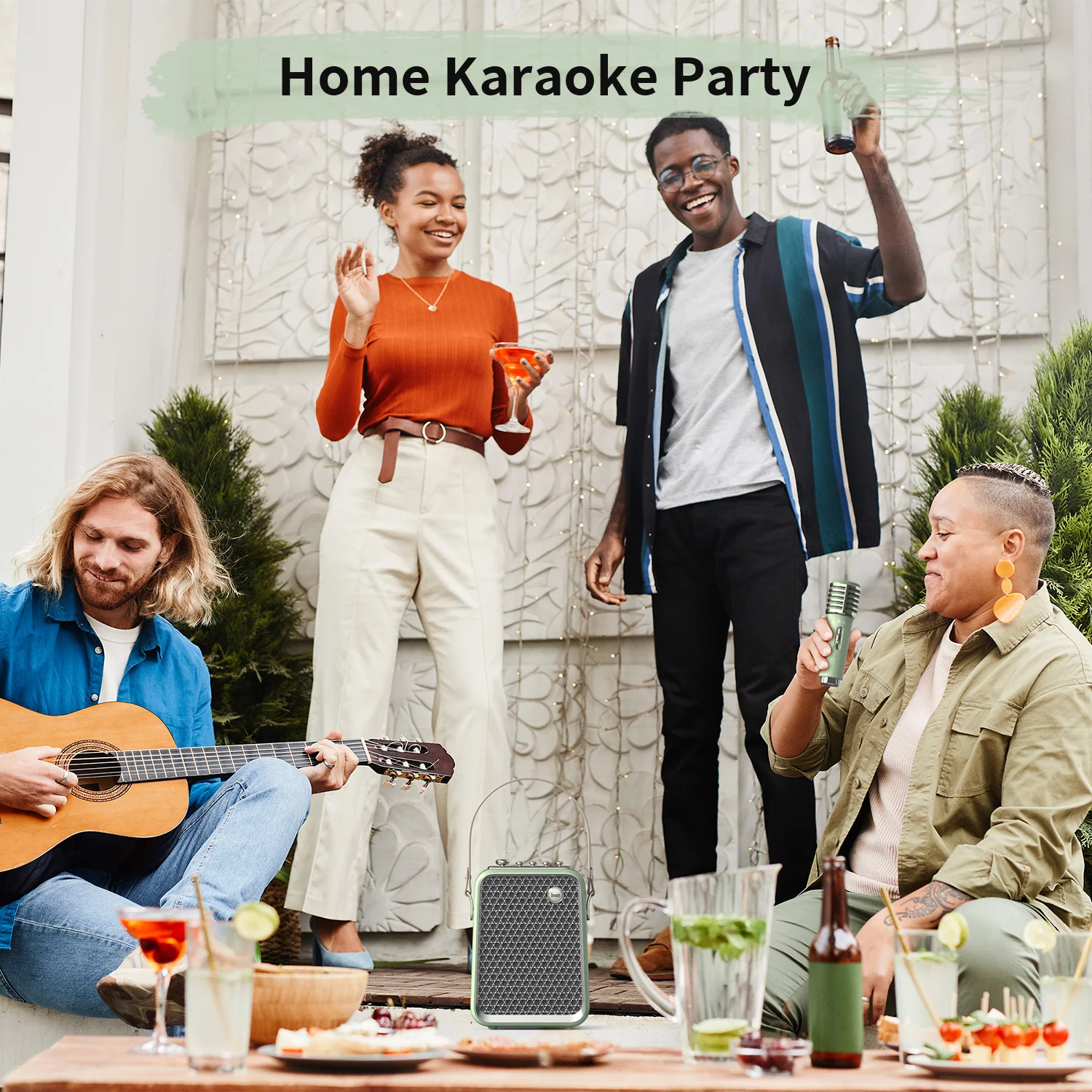 Divoom Songbird-HQ Portable Karaoke Bluetooth Speaker with Dual Wireless Microphones - Image 3