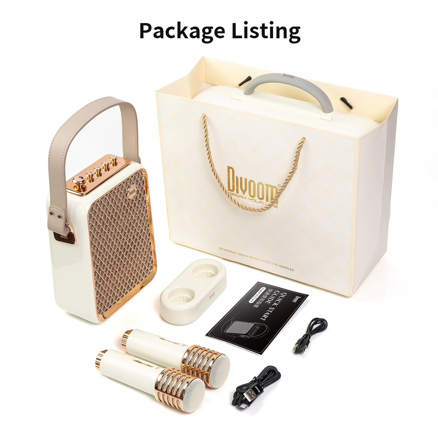 Divoom Songbird-HQ Portable Karaoke Bluetooth Speaker with Dual Wireless Microphones - Image 6