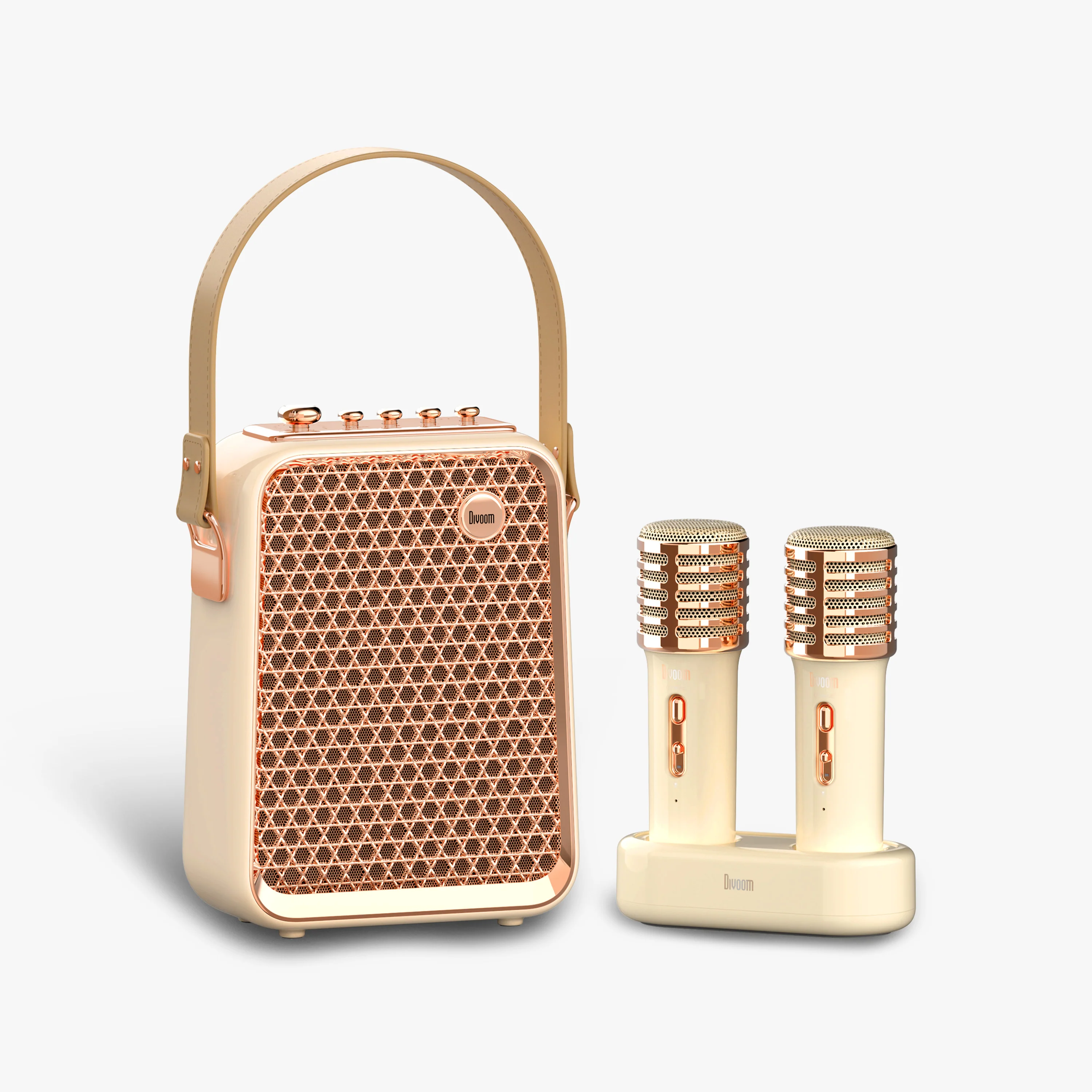 Divoom Songbird-HQ Portable Karaoke Bluetooth Speaker with Dual Wireless Microphones - Image 7