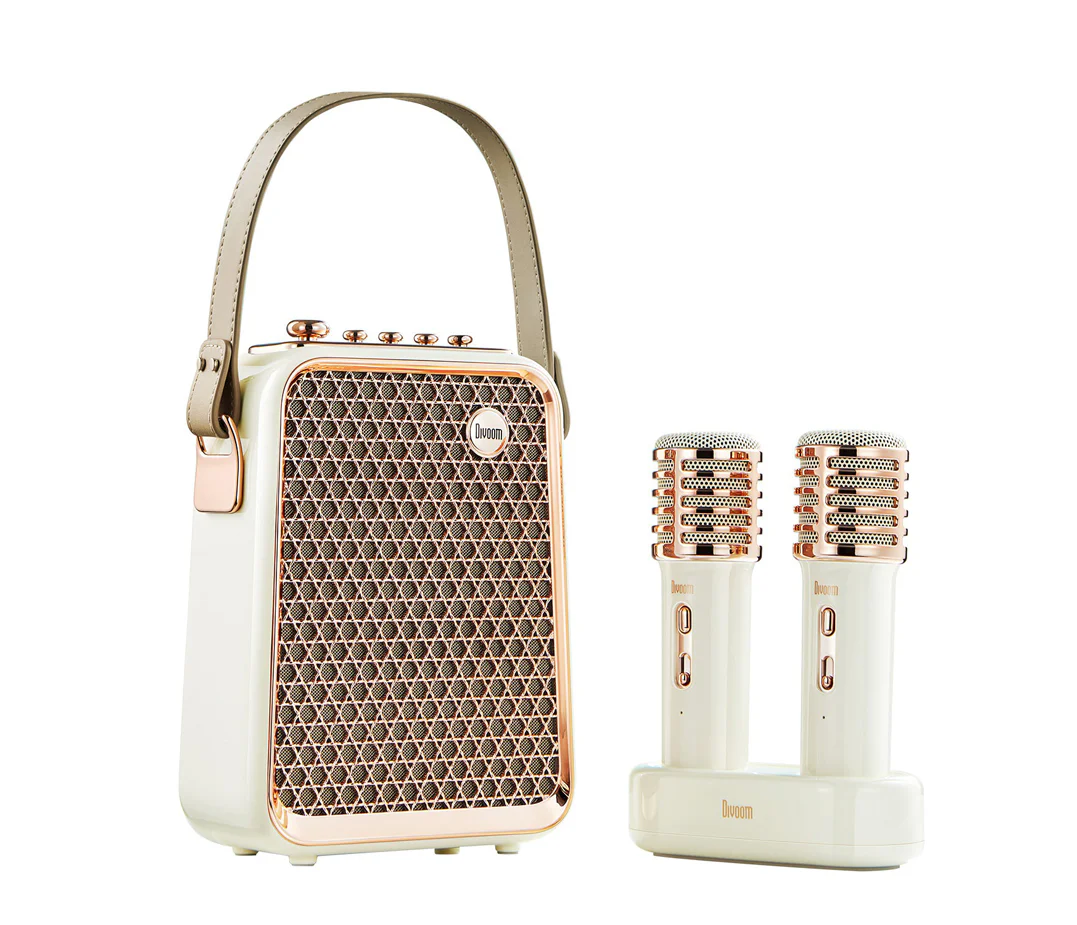 Divoom Songbird-HQ Portable Karaoke Bluetooth Speaker with Dual Wireless Microphones - Image 8