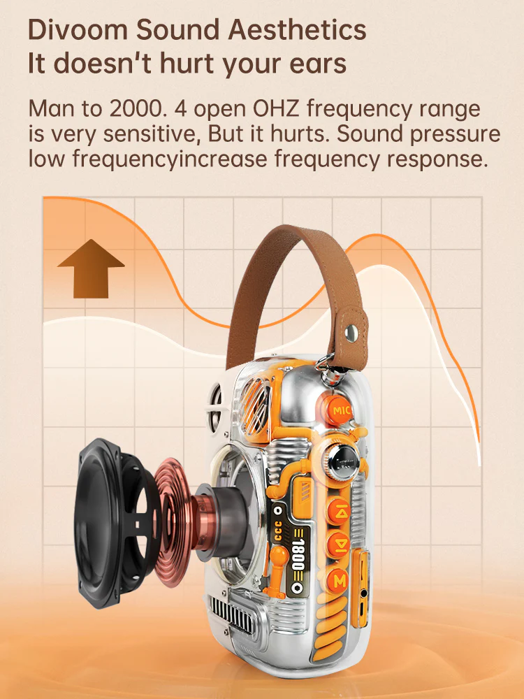 Divoom Spark-Pro Portable Bluetooth Karaoke Speaker with Dual Wireless Microphones - Image 14