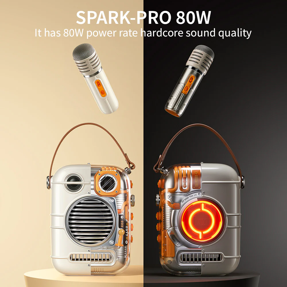 Divoom Spark-Pro Portable Bluetooth Karaoke Speaker with Dual Wireless Microphones - Image 7