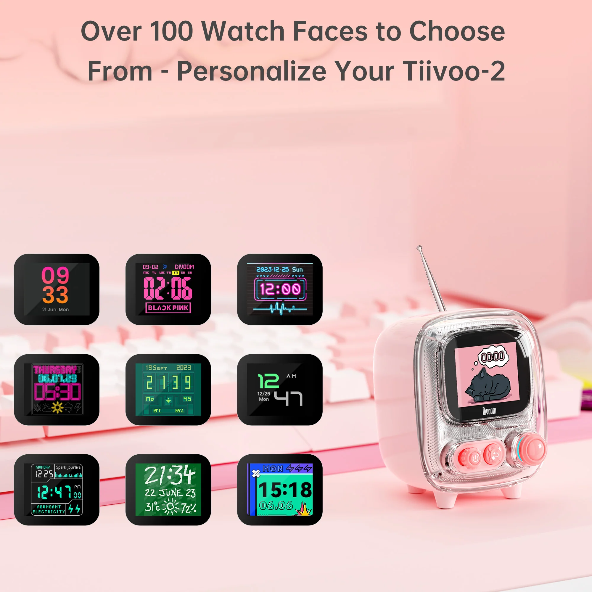 Divoom Tiivoo-2 + FlowToo Summer Audio Display Bundle - Image 10