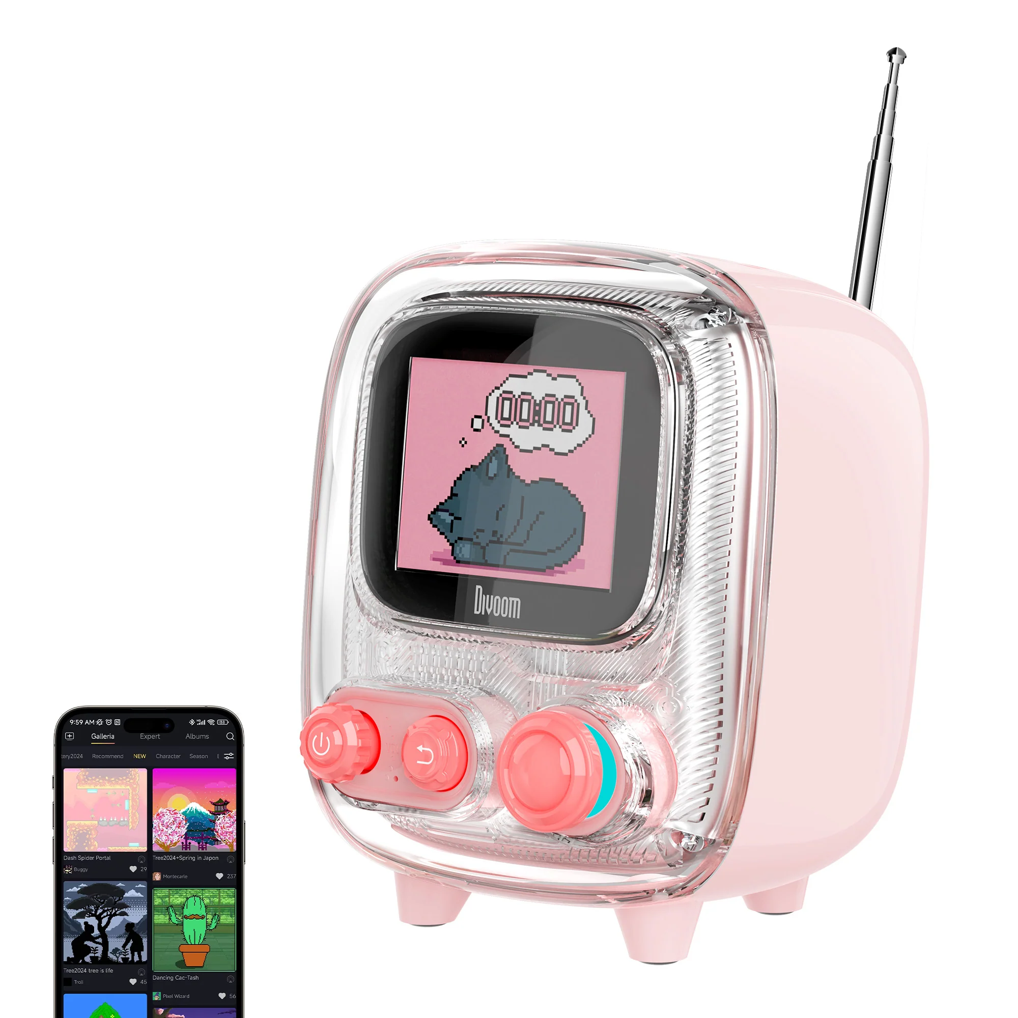 Divoom Tiivoo-2 Retro Pixel Bluetooth Speaker with Photo Album Display - Image 14