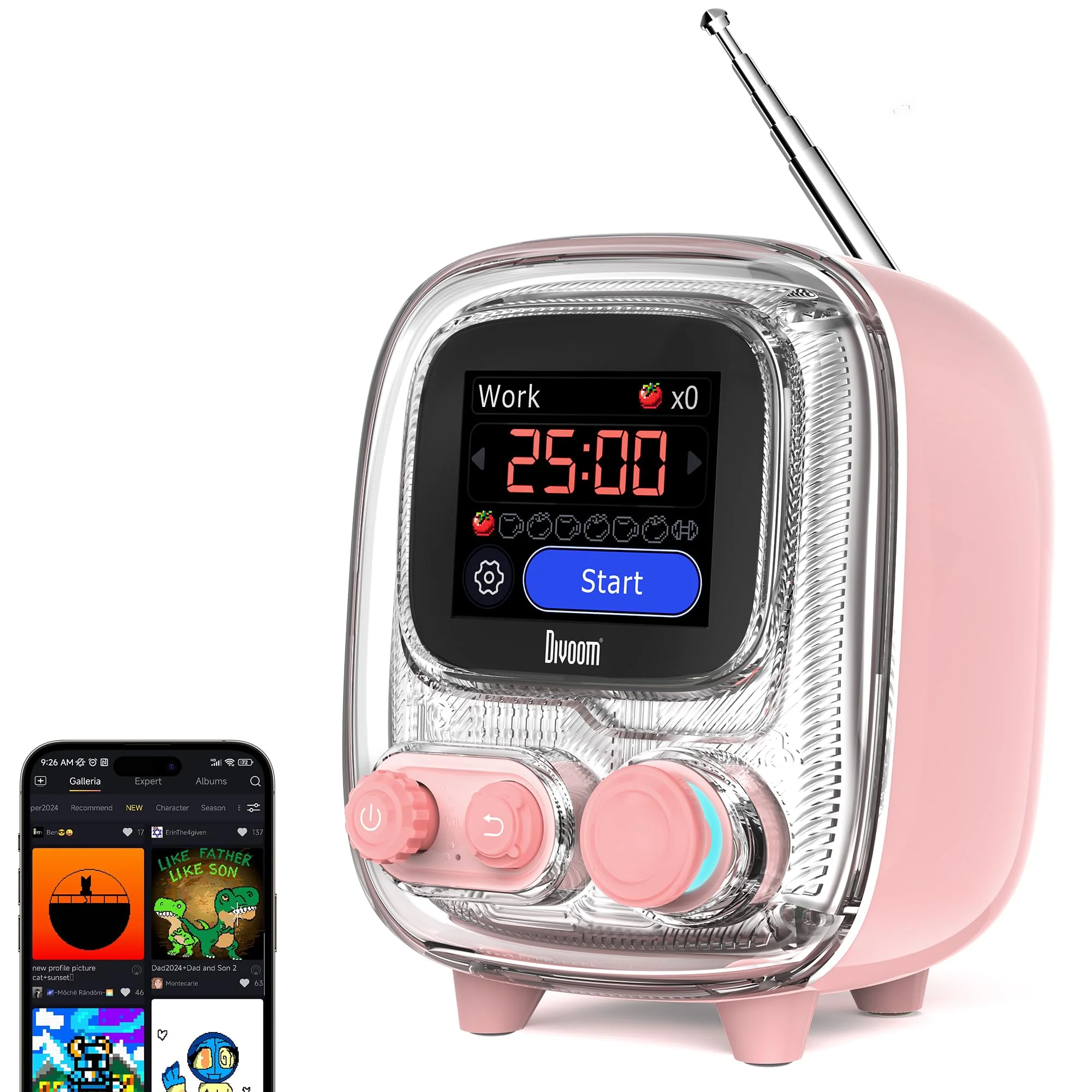 Divoom Tiivoo-2 Retro Pixel Bluetooth Speaker with Photo Album Display - Image 19