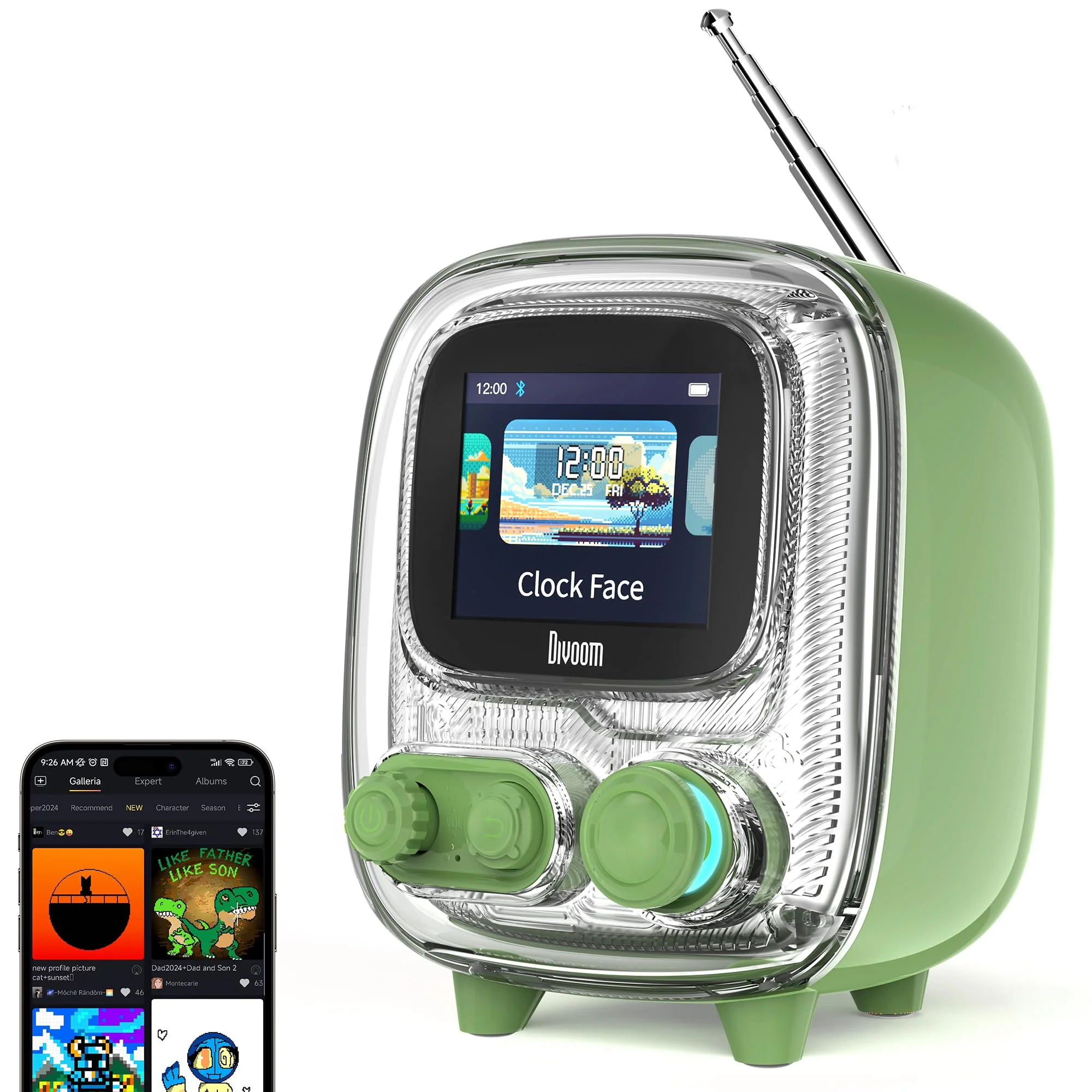 Divoom Tiivoo-2 Retro Pixel Bluetooth Speaker with Photo Album Display - Image 21