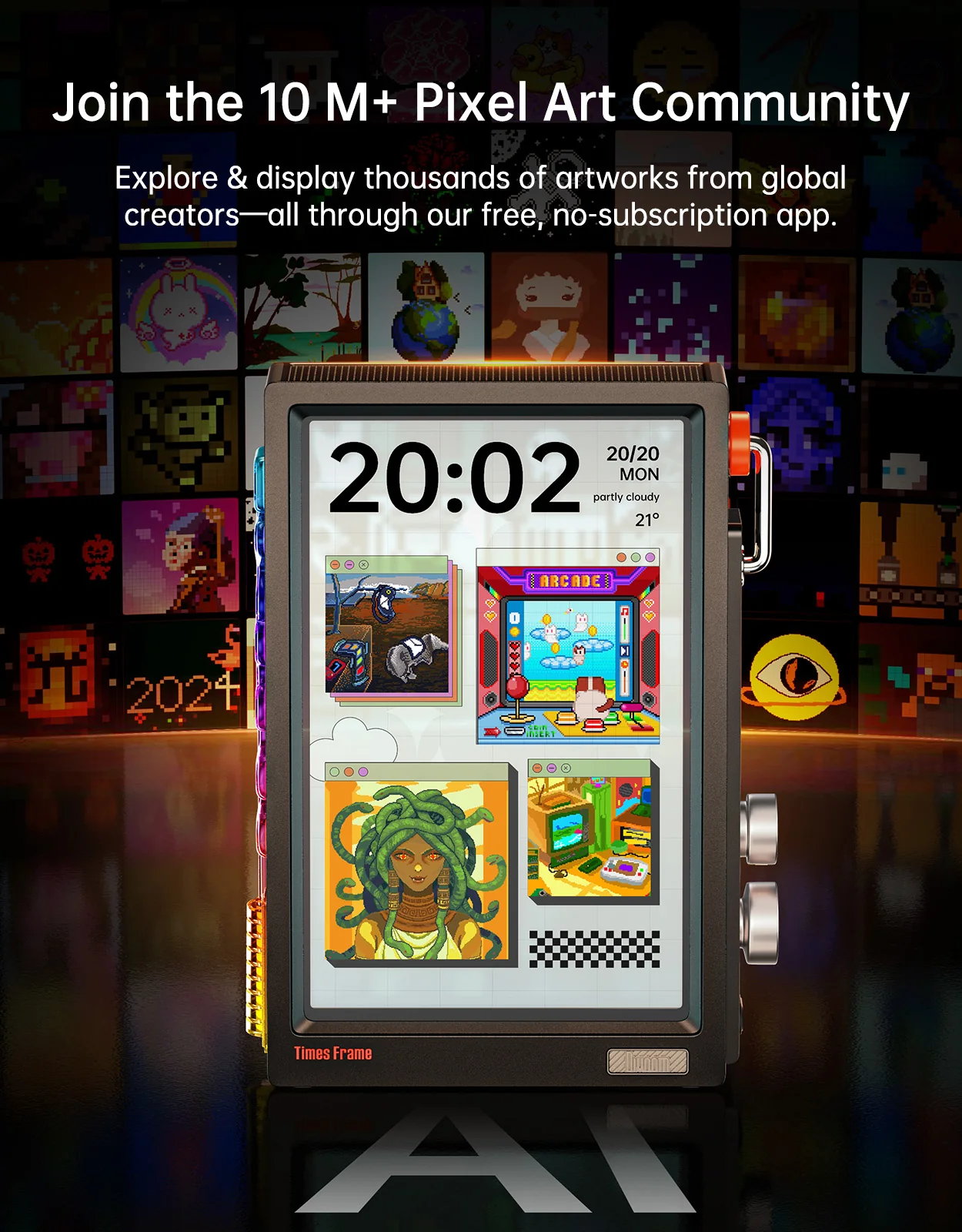 Divoom Times Frame + MiniToo Summer Pixel Display Bundle - Image 2