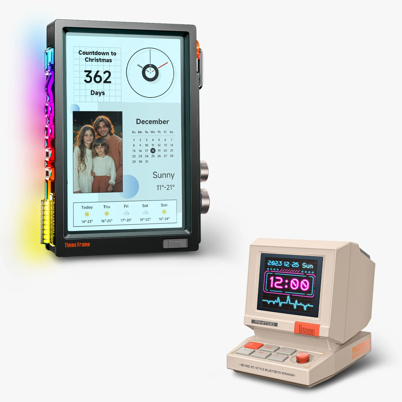 Divoom Times Frame + MiniToo Summer Pixel Display Bundle - Image 8