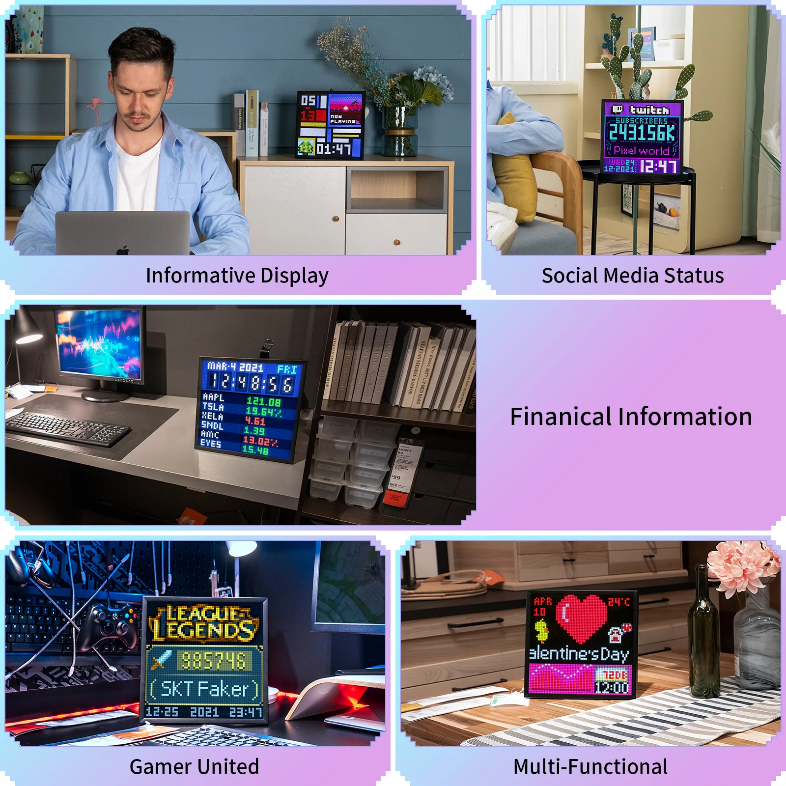 Divoom Pixoo-64Ⅱ WiFi 64x64 Pixel Art LED Display & Social Media Counter - Image 4