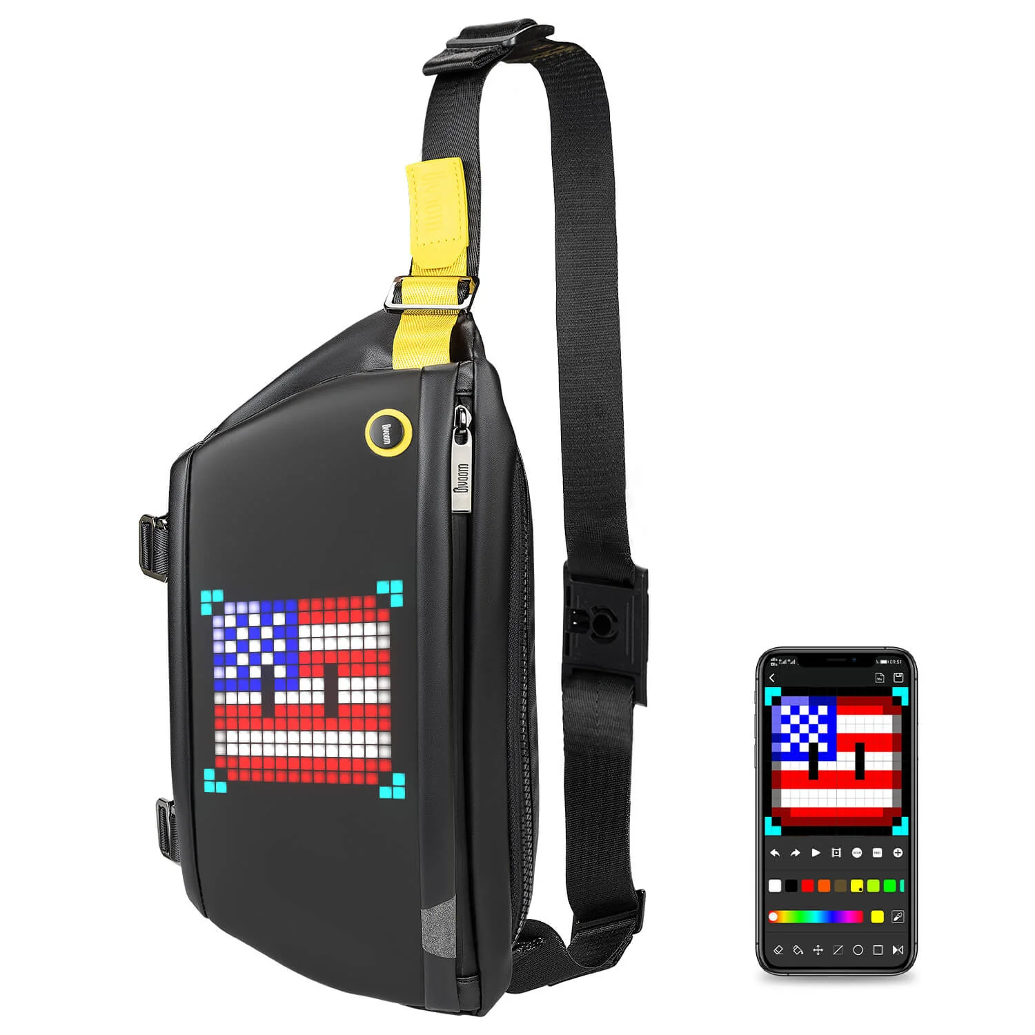 Divoom Pixoo Sling Bag with Pixel Art LED Display Panel - Image 12