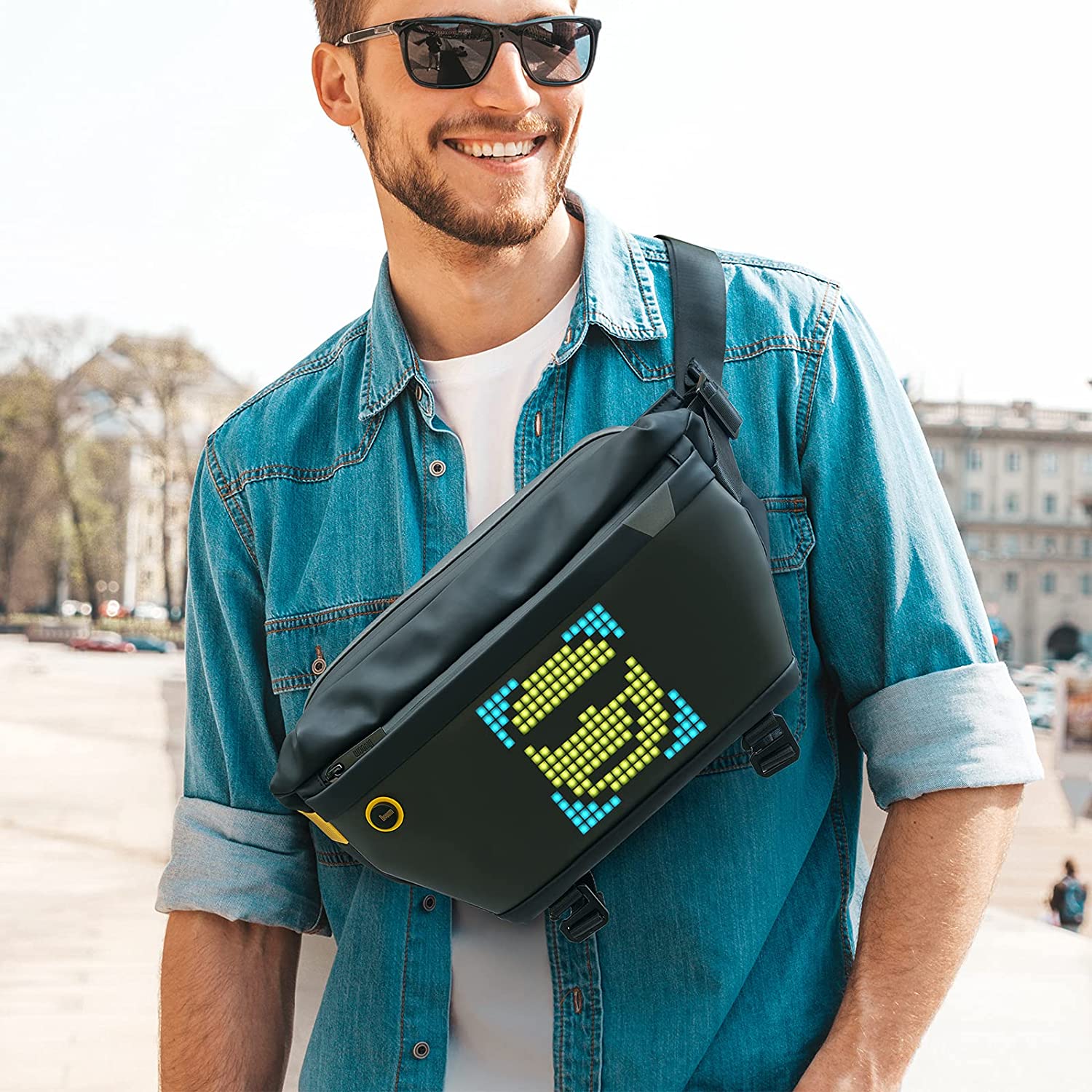Divoom Pixoo Sling Bag with Pixel Art LED Display Panel - Image 9