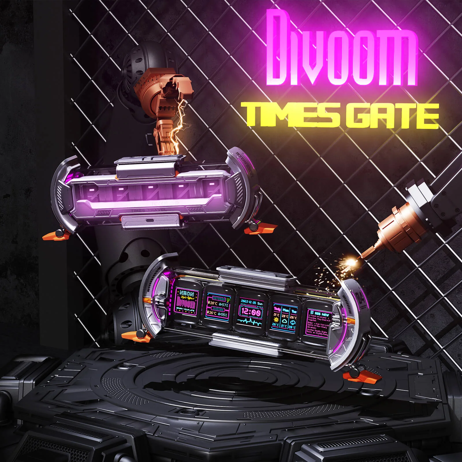 Divoom Times Gate Pixel Art Info Display with 5 Smart LCD Screens - Image 14