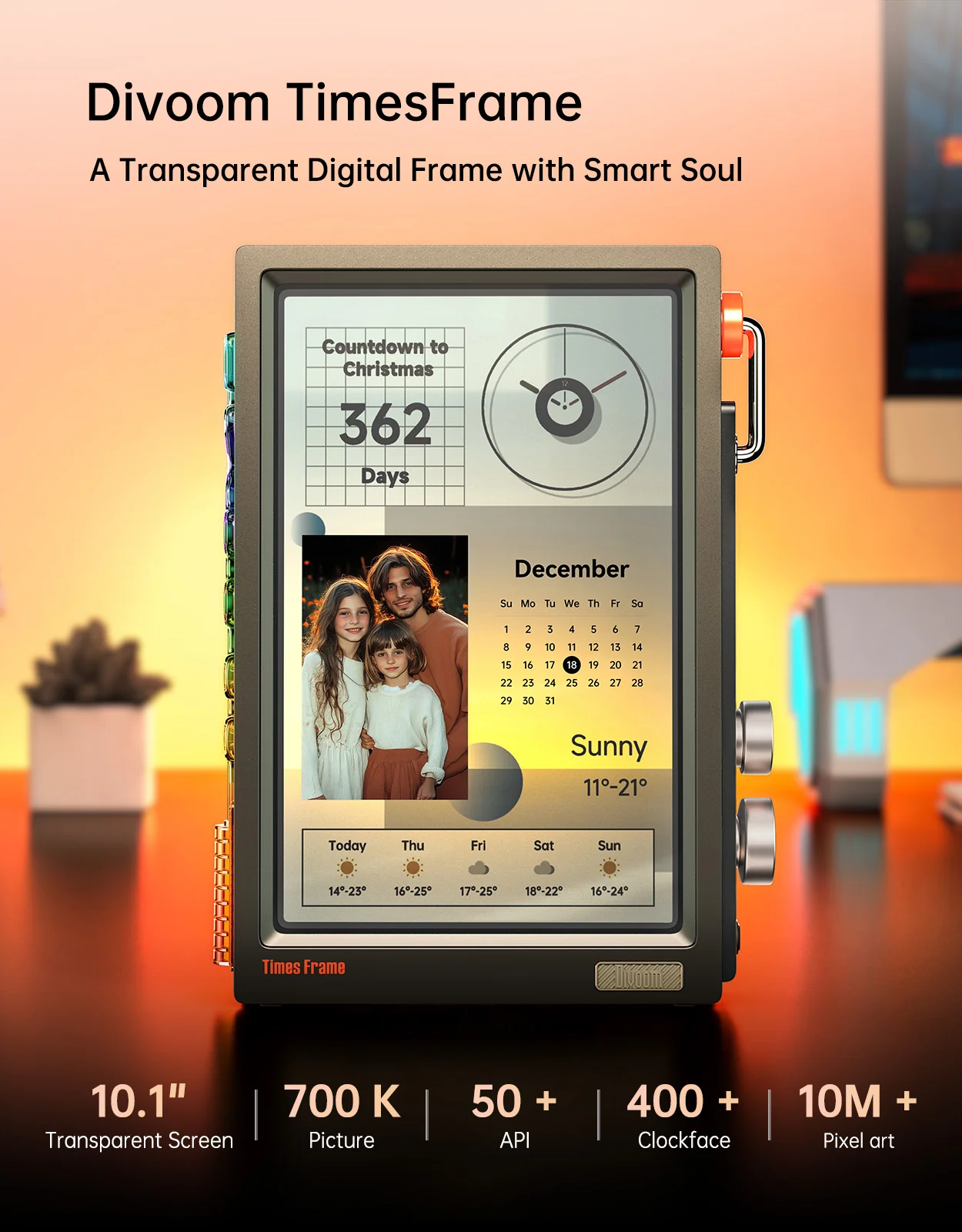 Divoom Times Frame Floating Smart Desk Display - Image 8